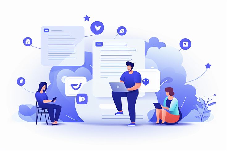 Illustration of a team managing payments online
